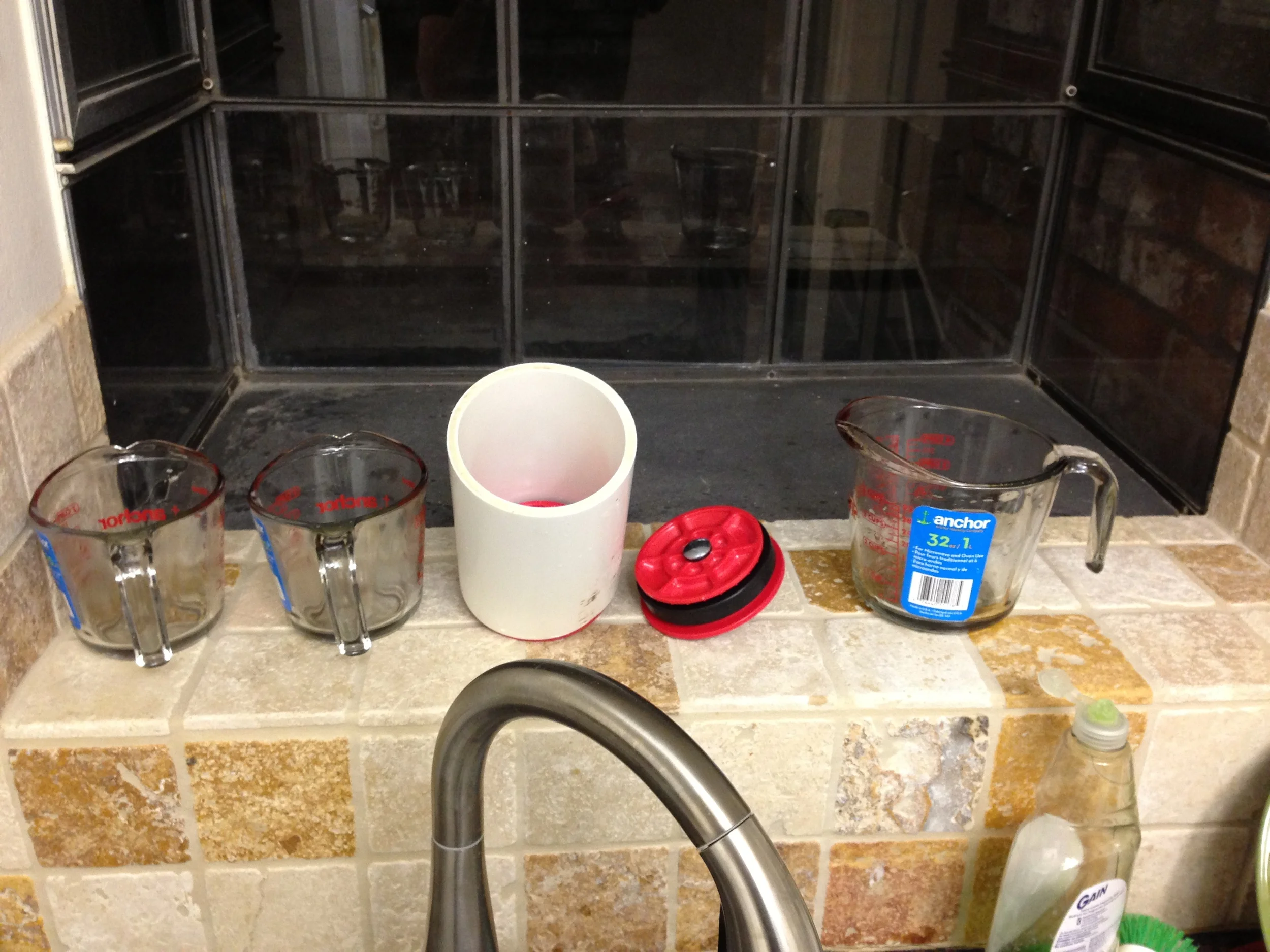 Finished Tank plus Measuring Cups
