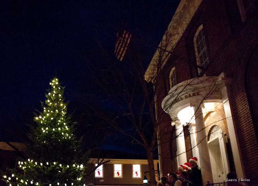 The annual day-after-Thanksgiving tree lighting in Nantucket.