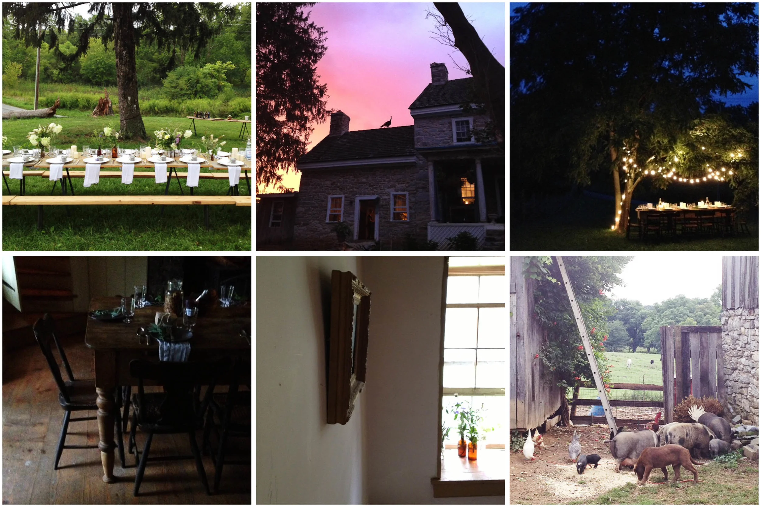 Row 1 : Gathering from Scratch, Sunset, Fairylight Supper; Row 2: Breakfast by Vermeer, Farmhouse Window, Farm Life