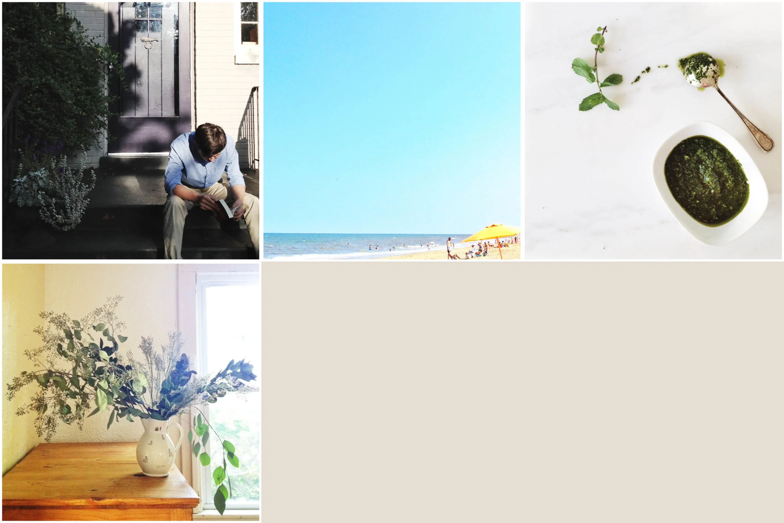 Row 1 : School starts, summer ends; dinner lingers; Row 2: Flowers last