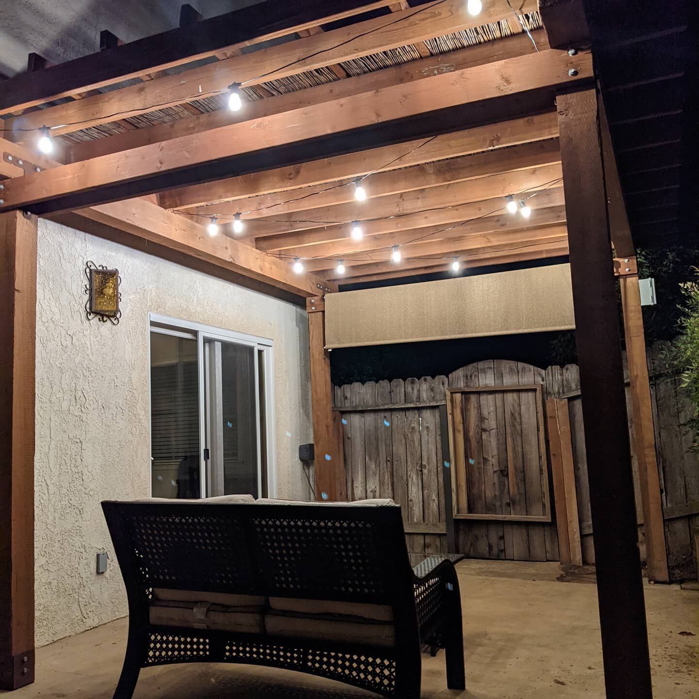 Finally posted another project I did a few months ago. Installed  String Lights and tied then into my 12vac low voltage system. #projects #home #outdoor #stringlights