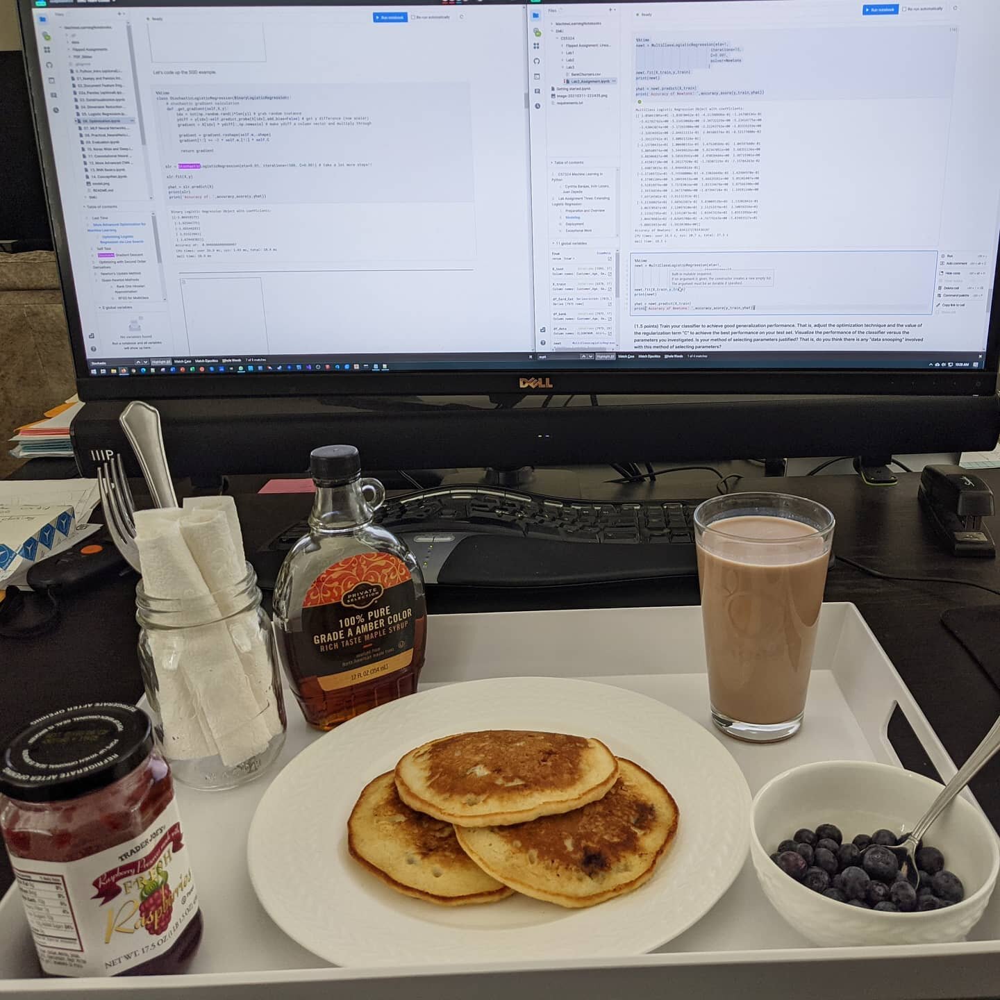 Machine learning and Breakfast in the morning!