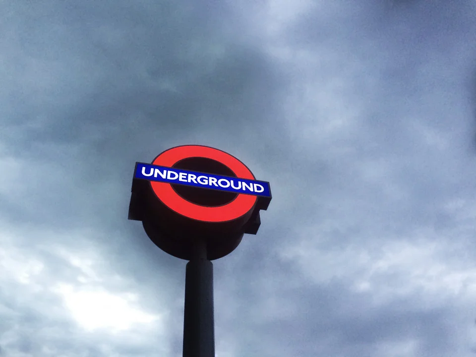 Underground station sign (I had arrived early).