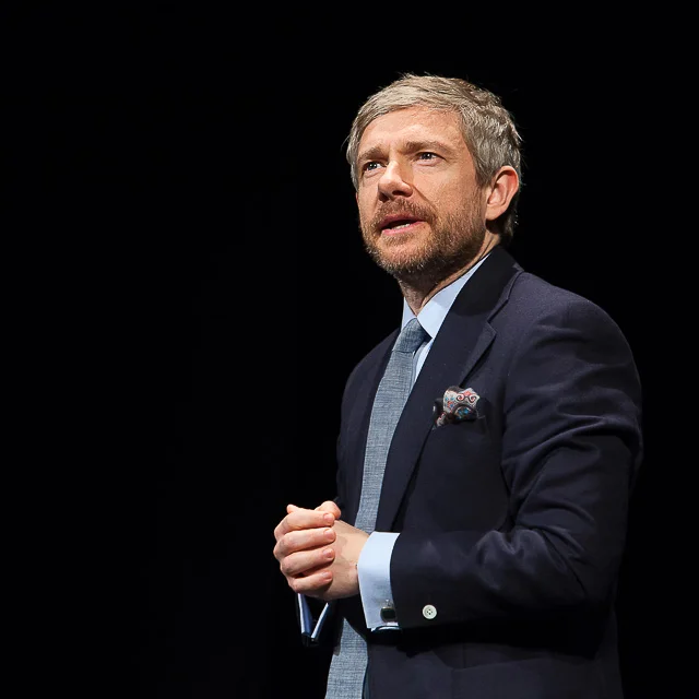 Actor Martin Freeman at an event.