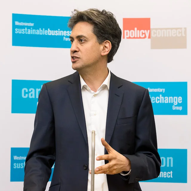 MP Ed Miliband speaks about Net Zero Britain at Portcullis House (a discussion on climate policy, not Brexit).