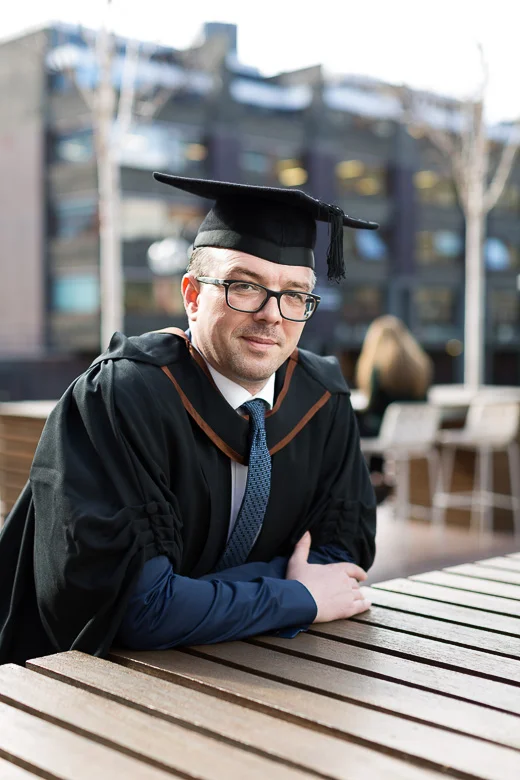 (Above and below) For the University of London, some portraits of graduates - and some quick candids in between - at the Barbican.