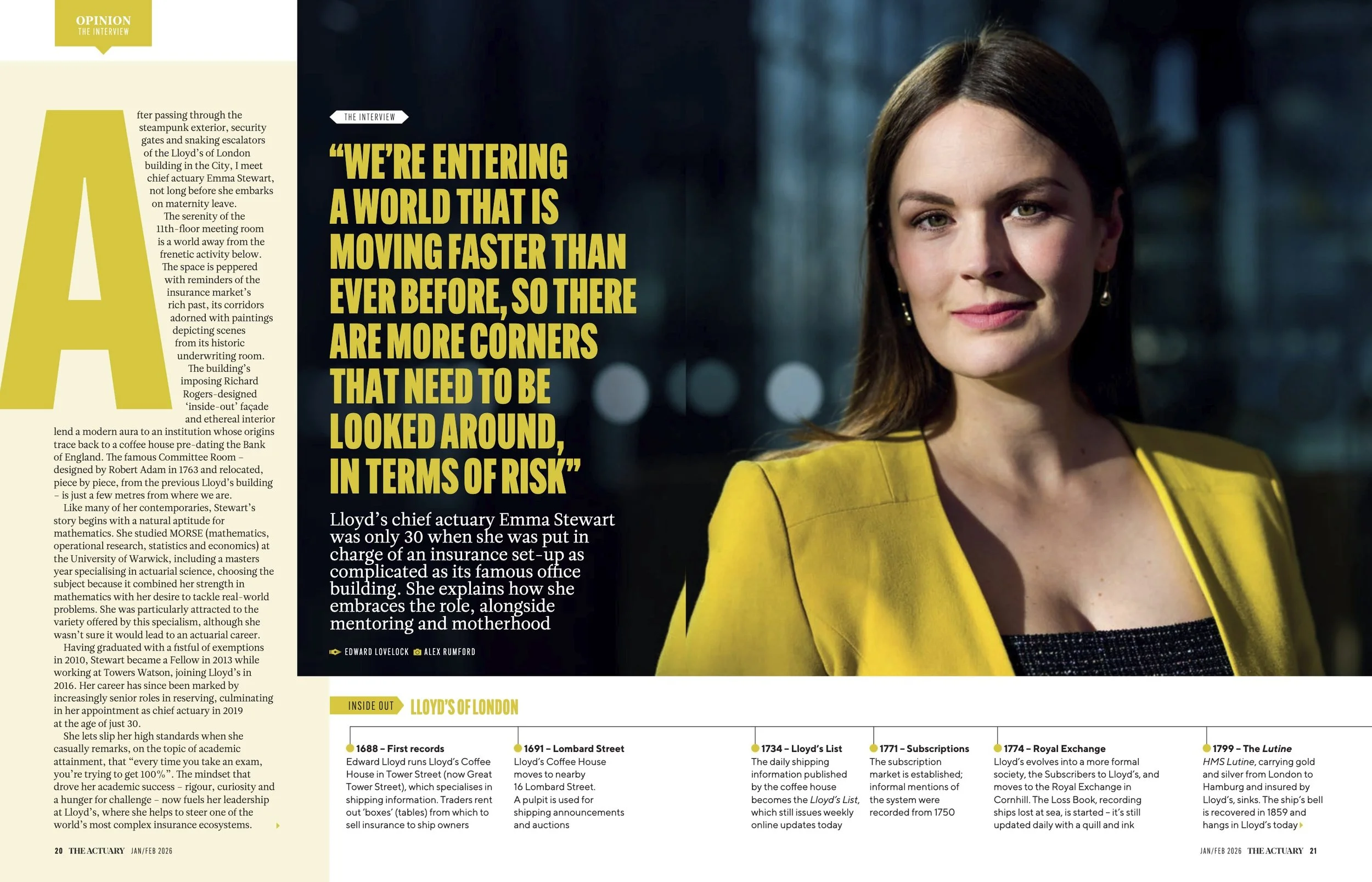 Magazine interview feature