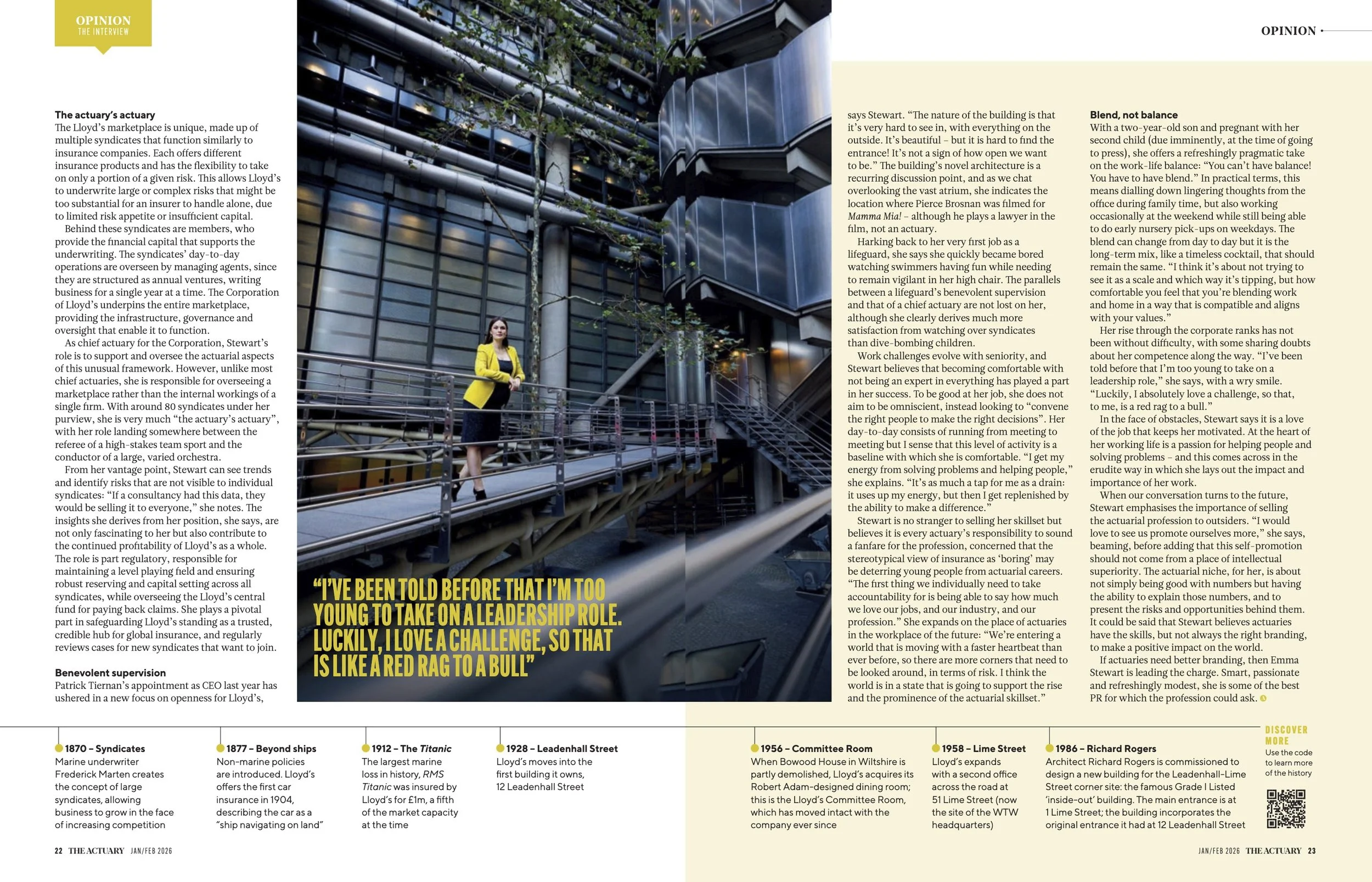 Magazine interview feature