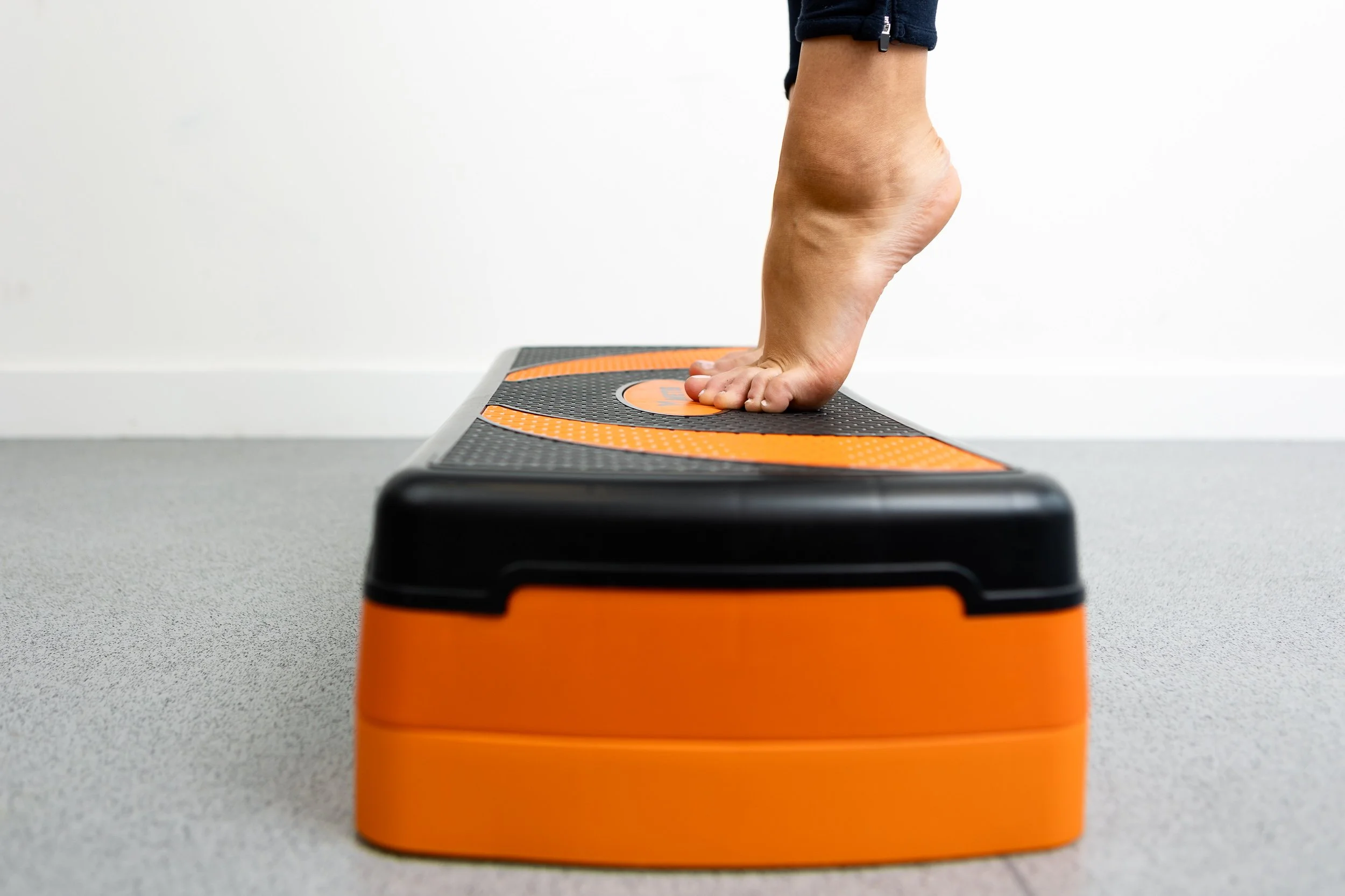 Feet on tiptoes at a surgery