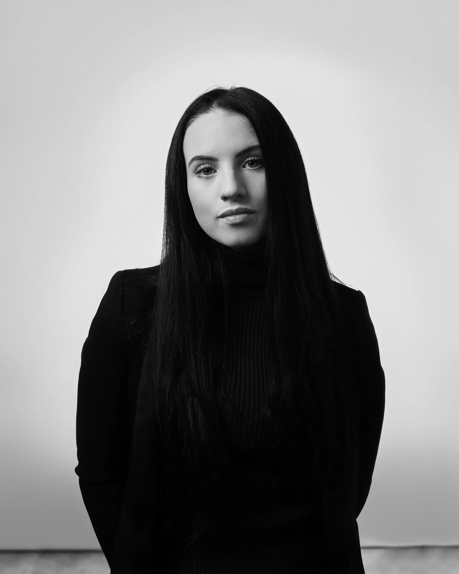 A half-length portrait before cropping
