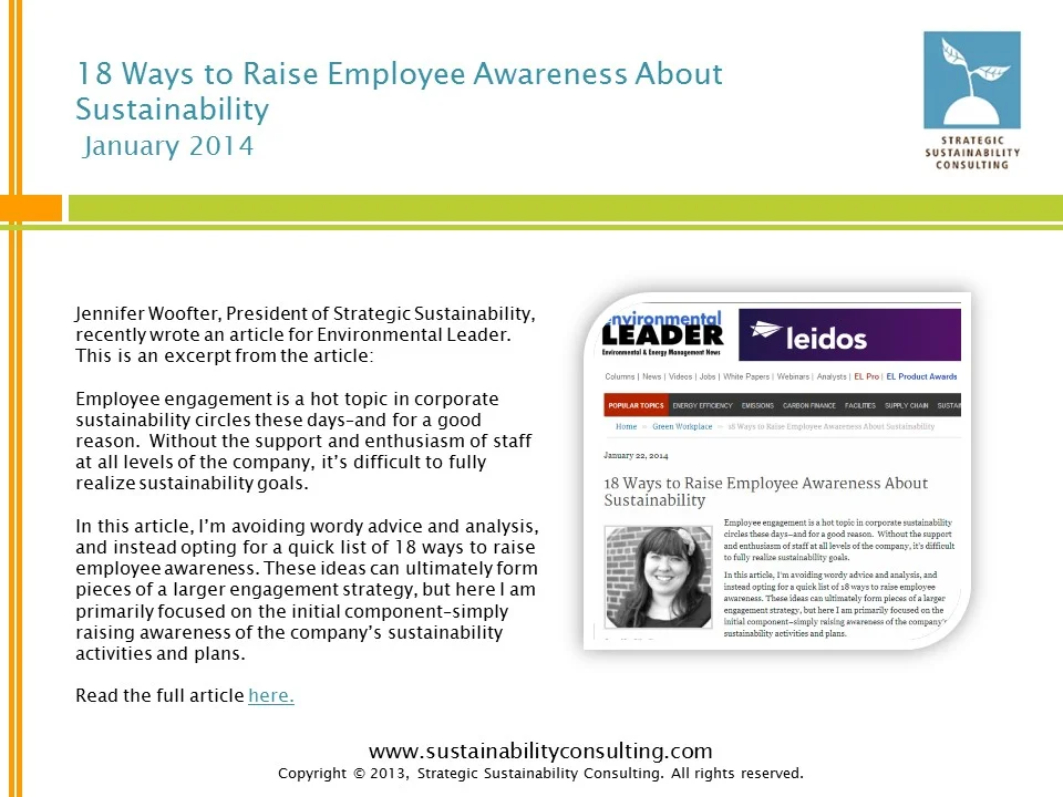 18 Ways to Raise Employee Awareness About Sustainability