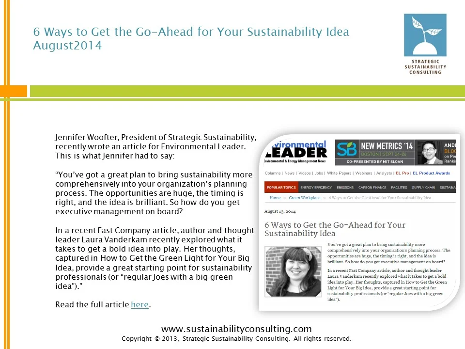 6 Ways to Get the Go-Ahead for Your Sustainability Idea