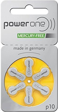 Power One Mercury Free Hearing Aid Batteries Size P312 