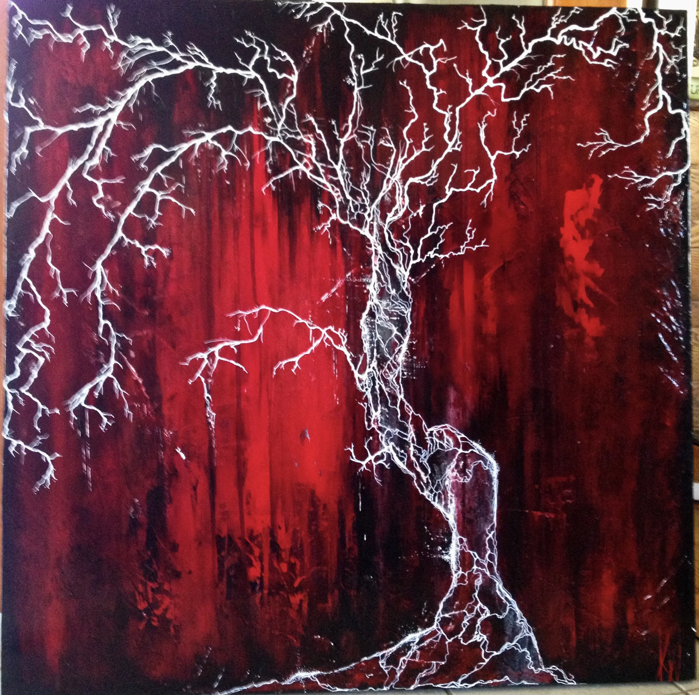 On The Banks of Osaka 36x36, acrylic, $650