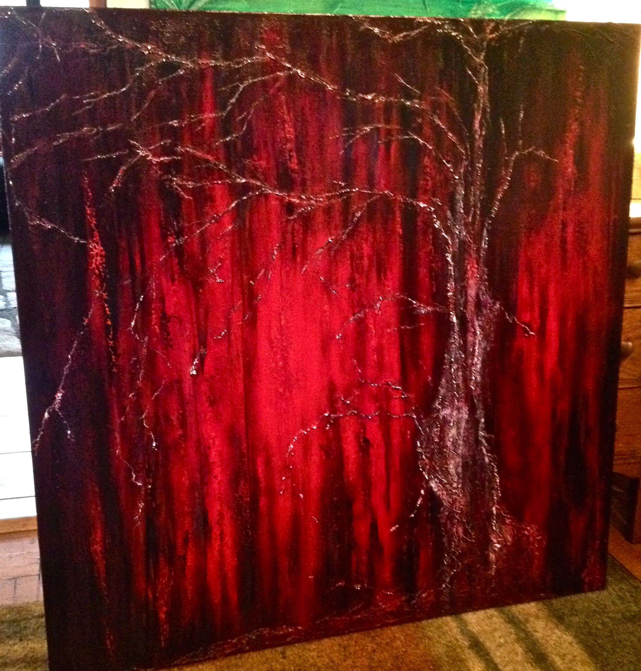 "Melancholia" 48 x 48 acrylic on gallery wrapped canvas