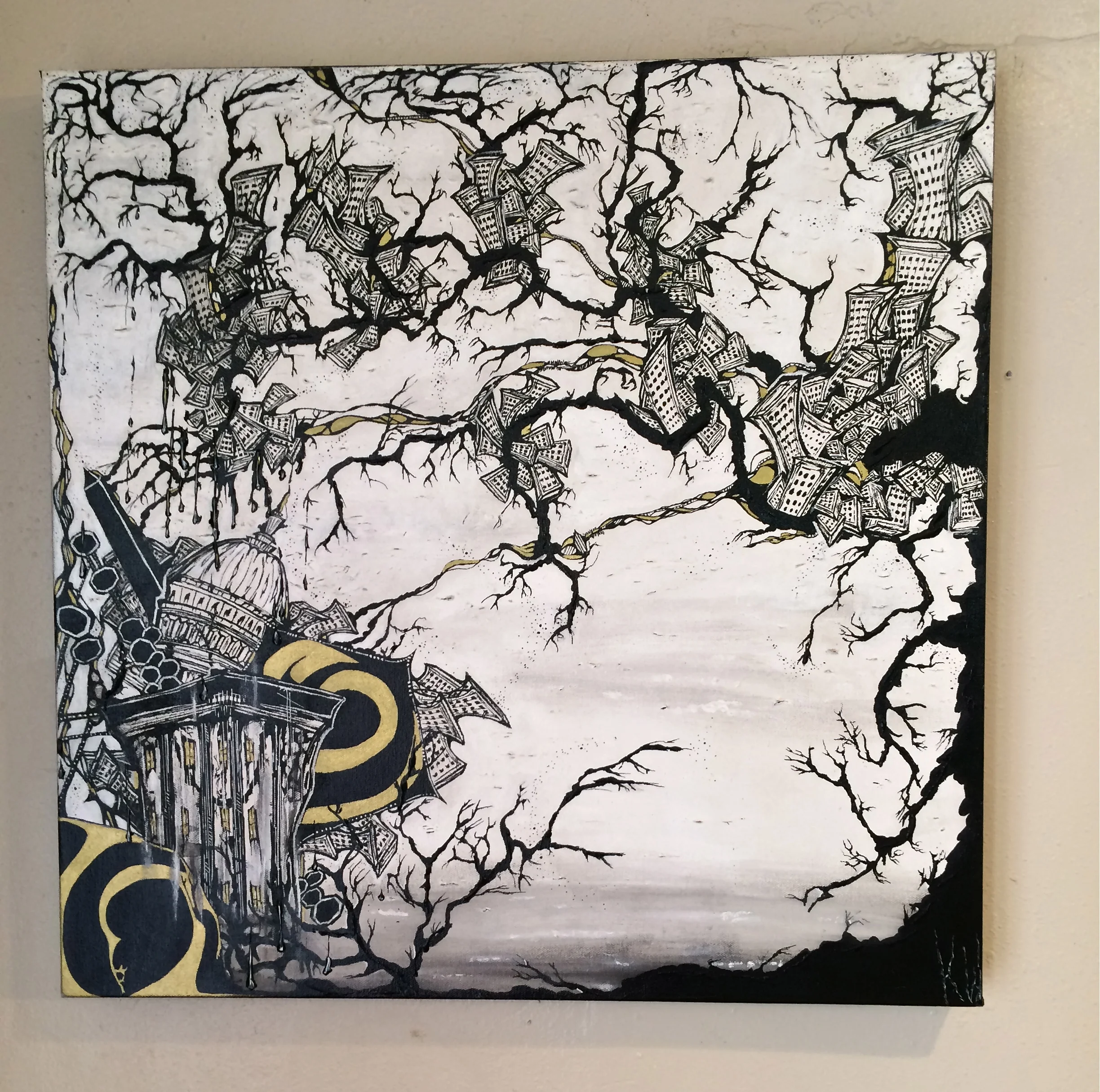 The Kingdom 24 x 24 mixed media