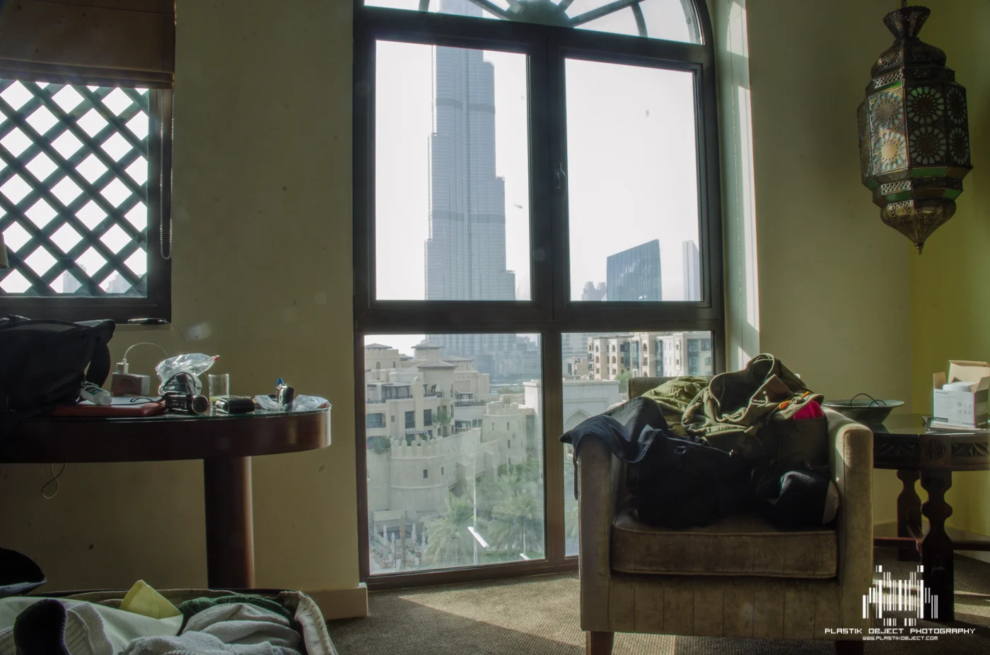 An interior shot of our hotel room. Not great, but it gives an idea of what our view was.