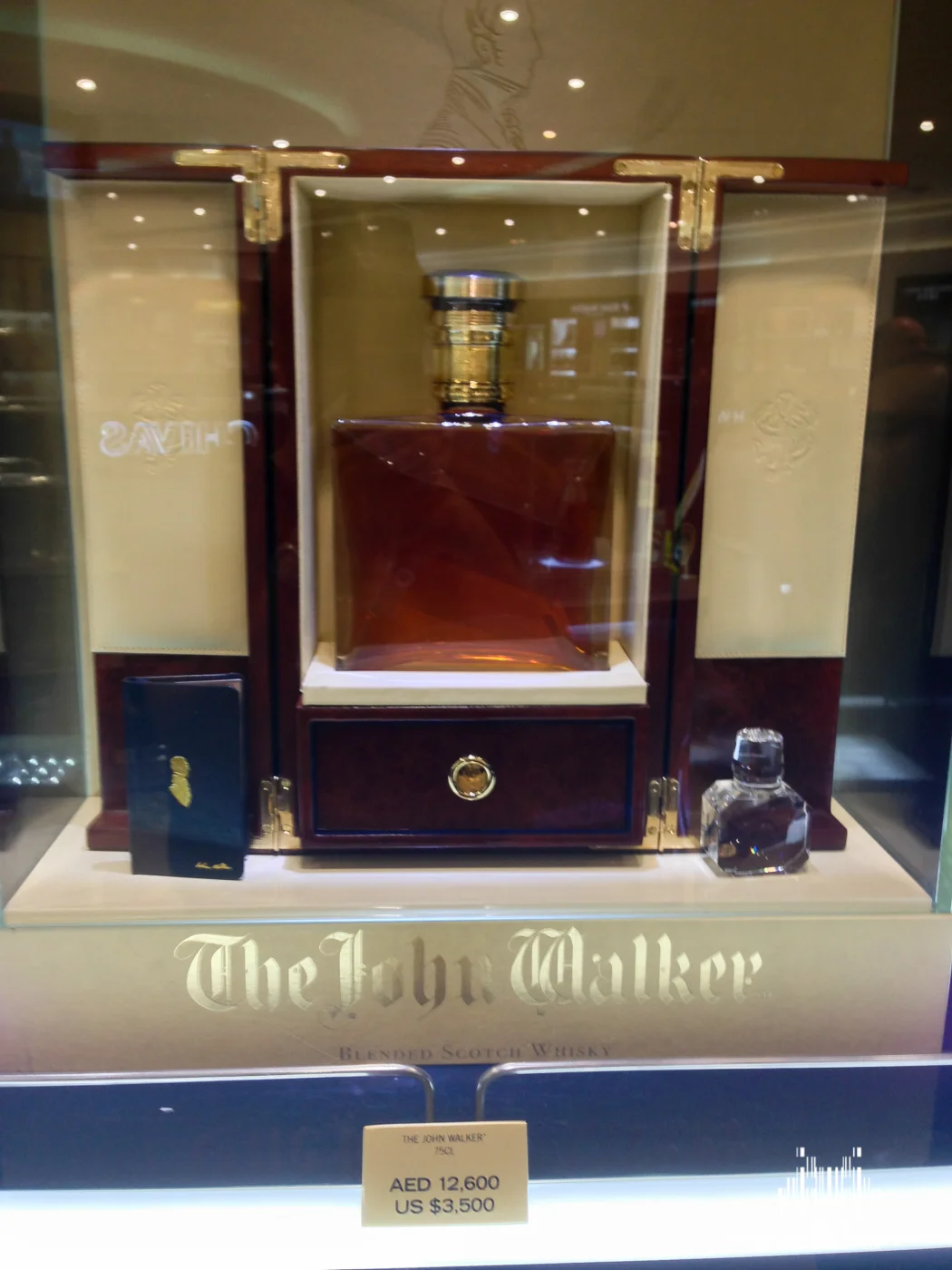 A nice $3500 bottle of Johnny Walker in the Dubai Duty Free store.