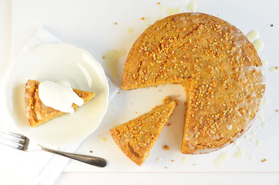 Carrot and Lemon Cake with Bee Pollen
