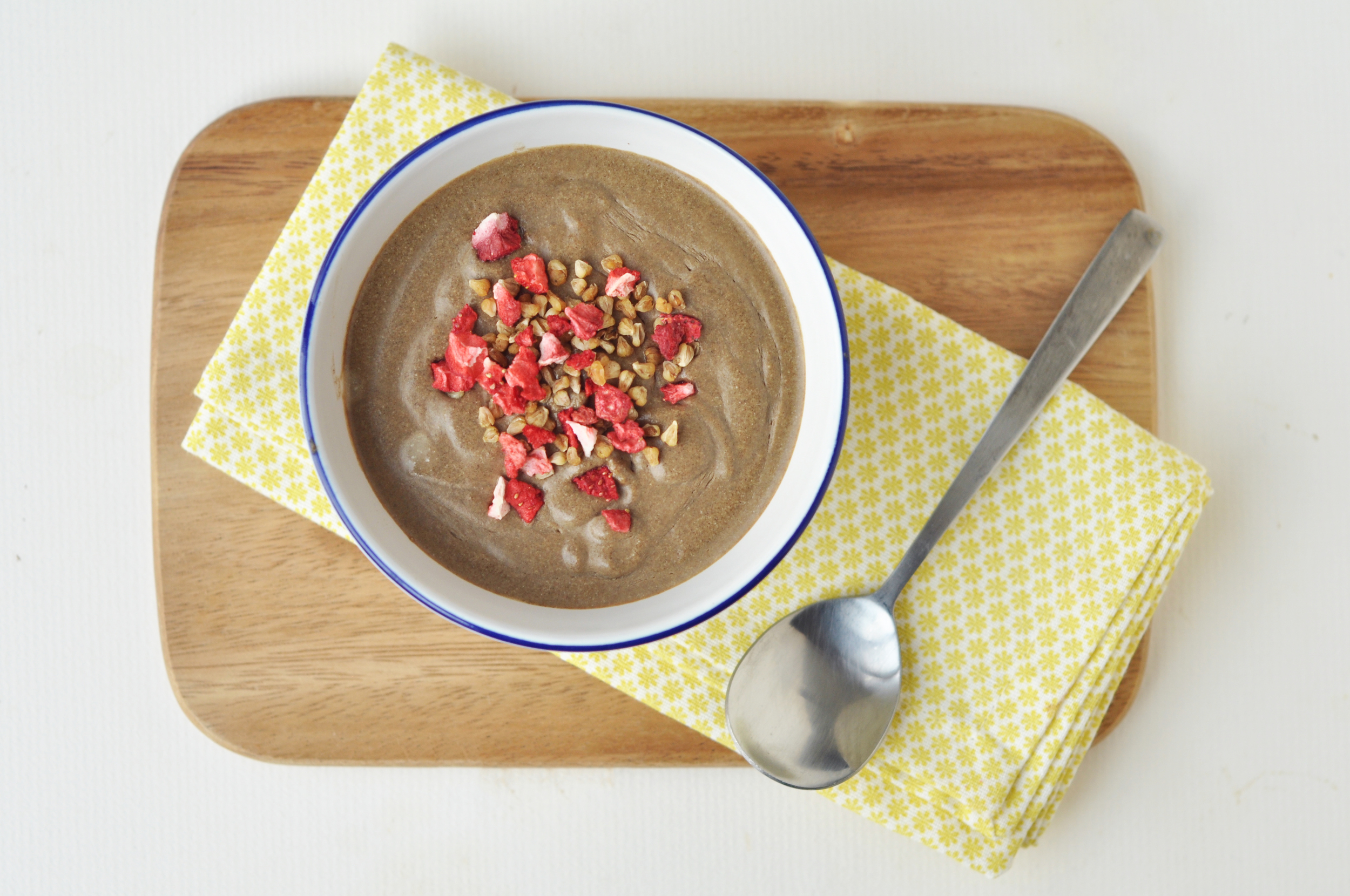“An easy mousse-like dessert based on the shake recipe, perfect for a snack and can be flavoured and ‘topped’ to suit!”
