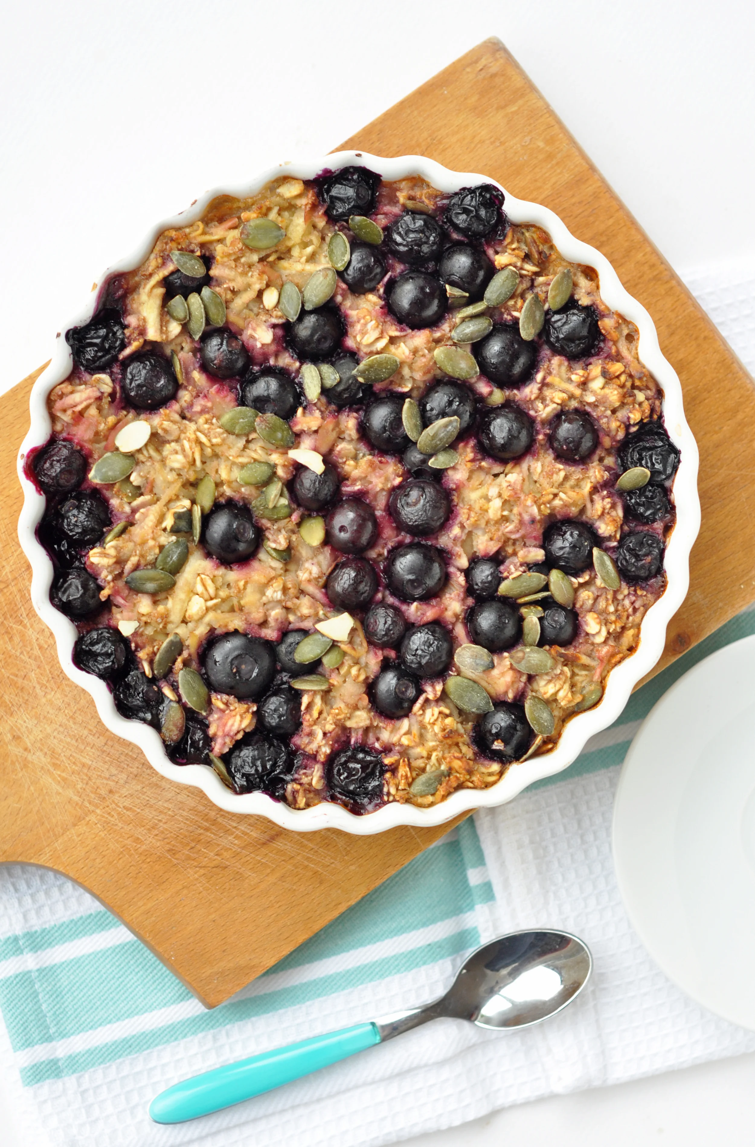 Baked Apple & Blueberry Oats