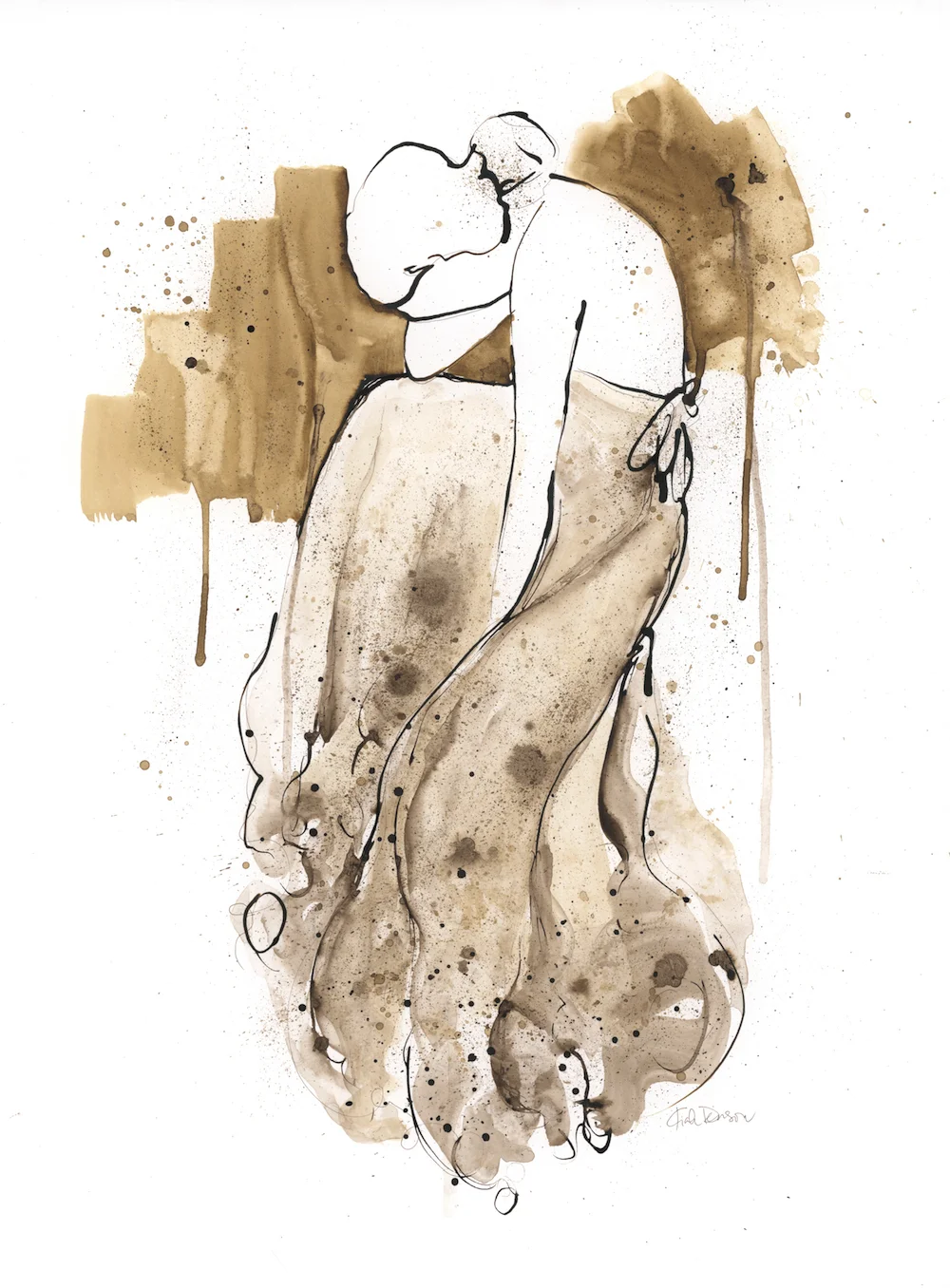 Open edition archival print of "Ophelia" Matted in white 14x11 1 Available $40