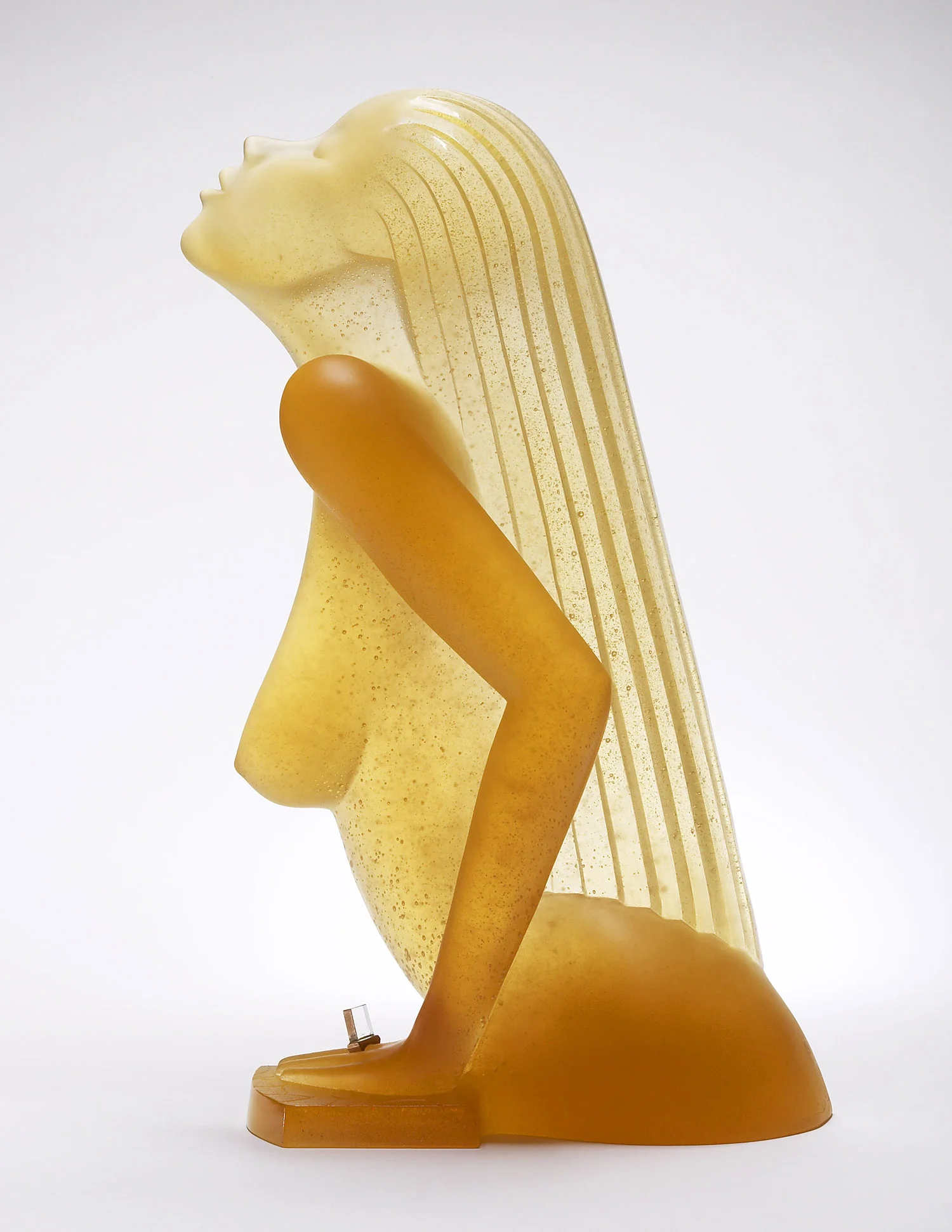 L'Eau 1995. Pate de verre, crystal. 26 x 13 x 8” Cristallerie Daum Nancy, France