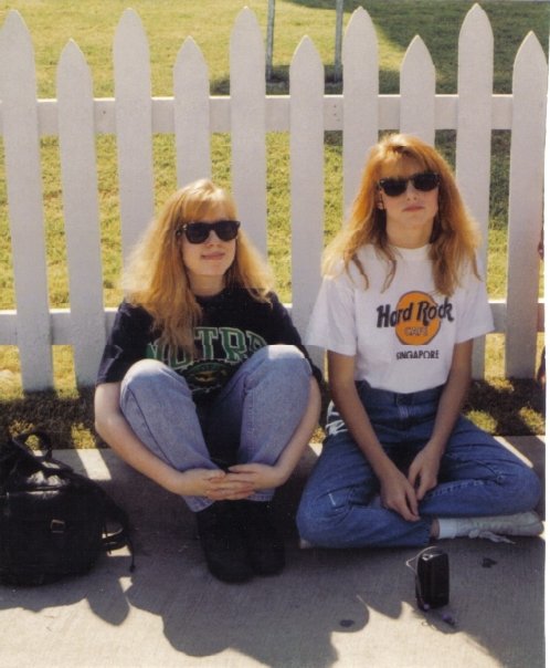 My friend, Jenny, and I at the Texas State Fair in 1992. This was at the end of the day. We were exhausted and I was done with my mom taking pictures. Hence then teenage-not-gonna-smile pose. 