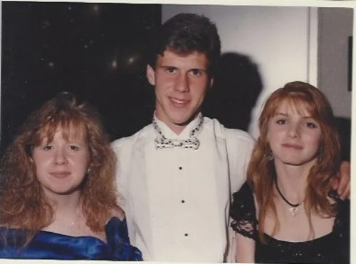 Jenny, my high school best friend. Our friend, David, and me with the flattest hair in the picture! Jenny is a stand-up comic in OKC now. David is a public school teacher in the town where we grew up. 