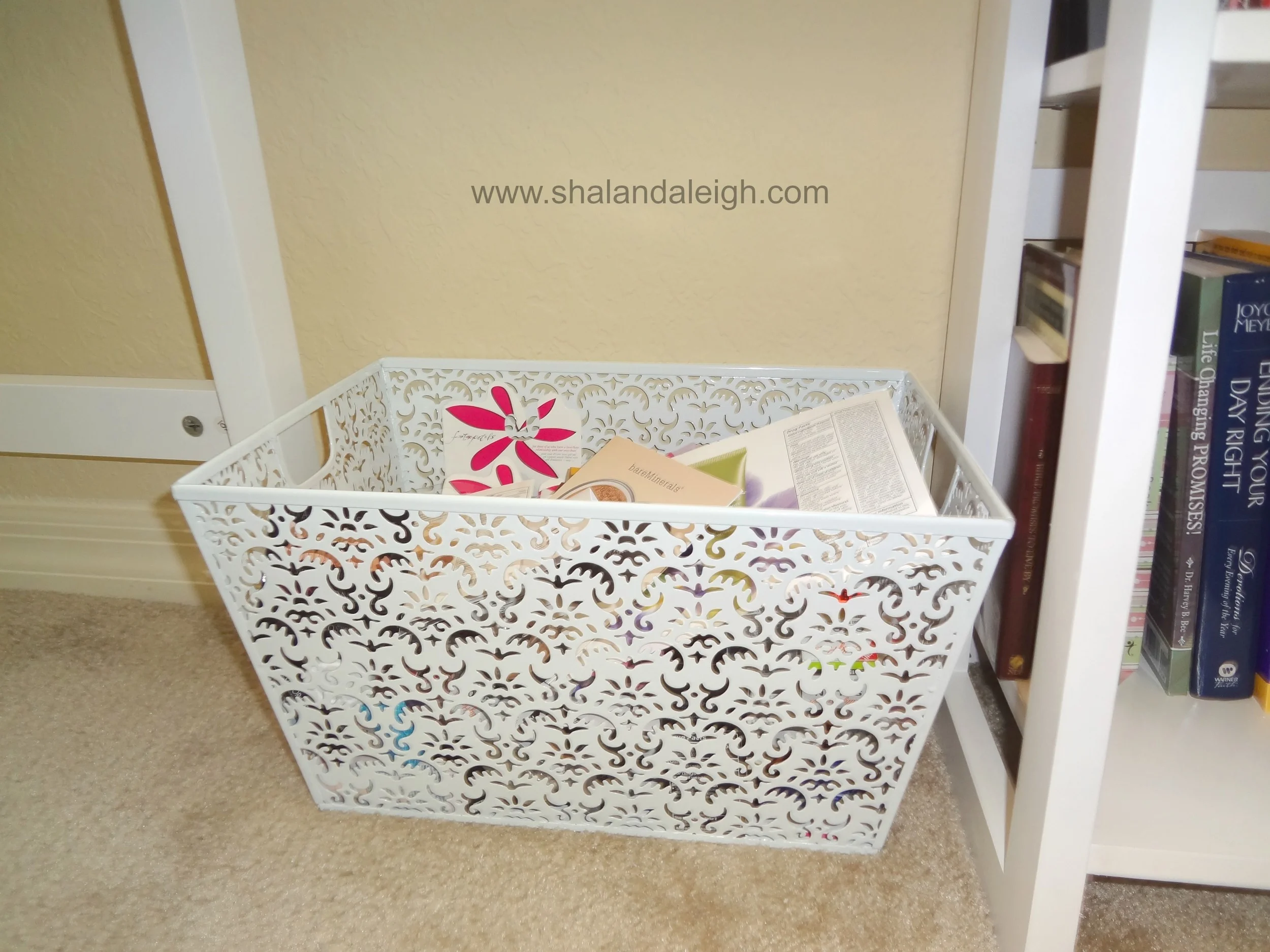 My method of containing all my extra/backup beauty products. I promise I'm not a hoarder!
