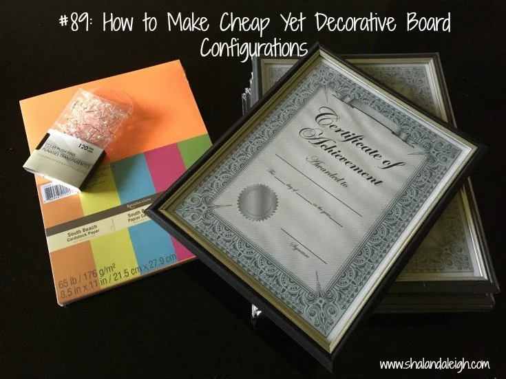 #89: How to Make Cheap Yet Decorative Board Configurations