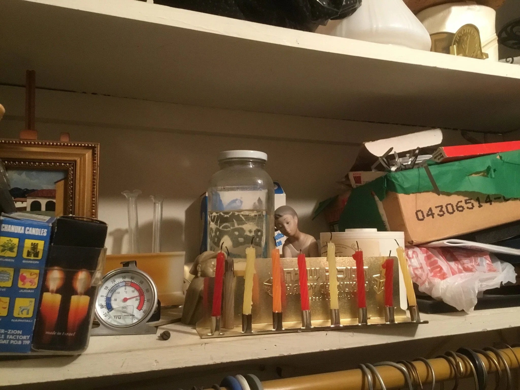 Menorah and small sculptures