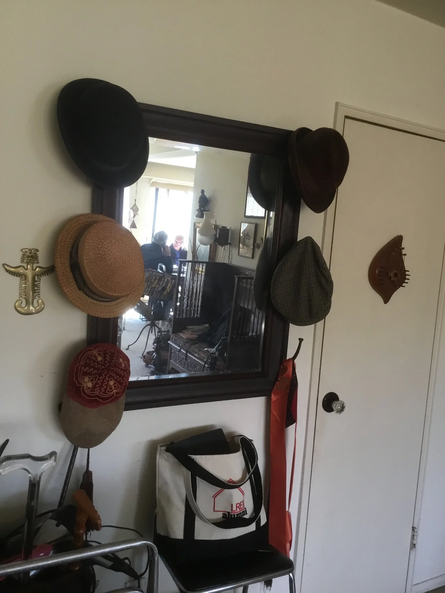 Hat Rack Mirror and Umbrella Stand
