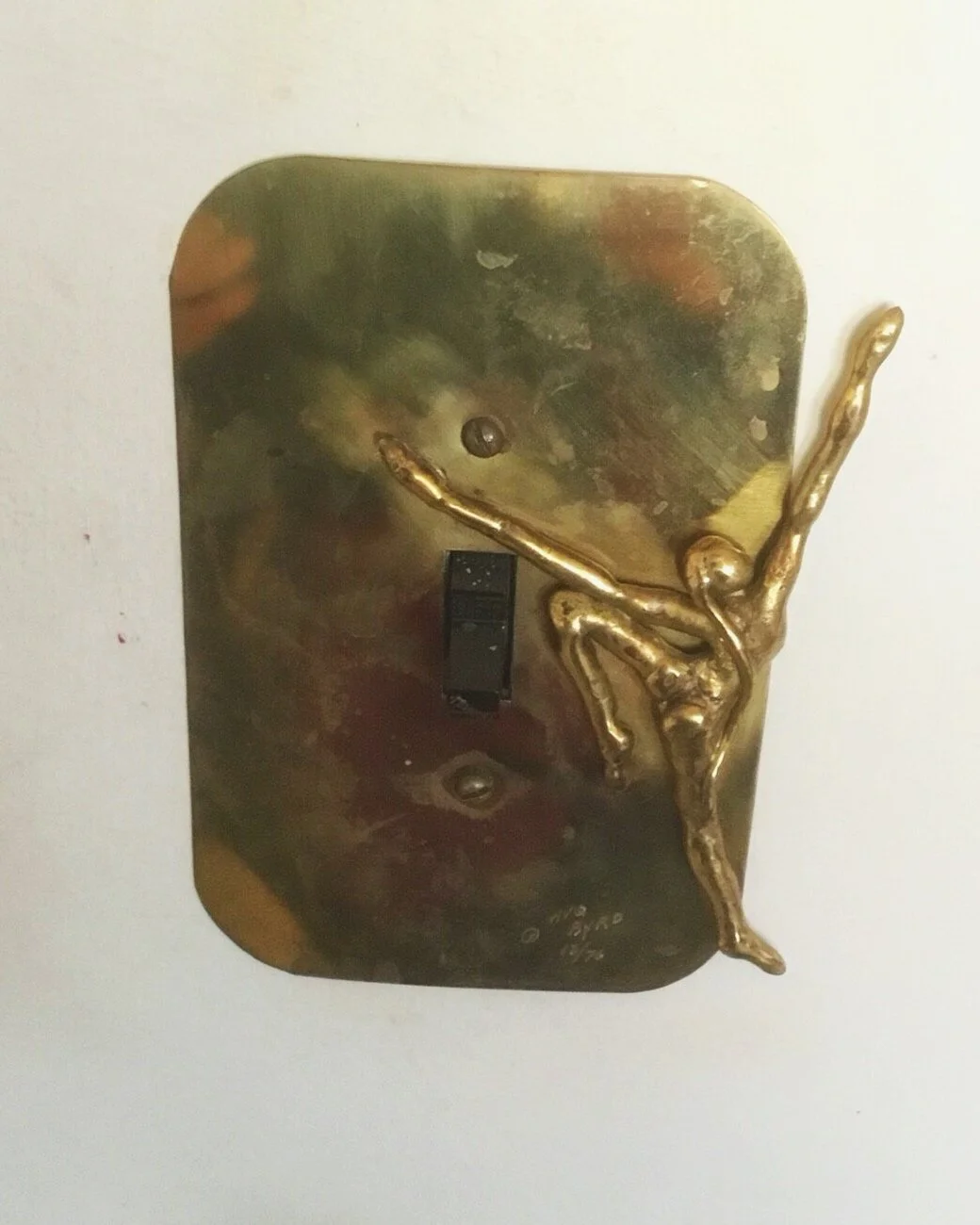 Sculptural Brass switchplate
