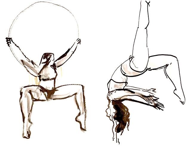 Phenomenal #aerialist @morganbarbour #lockdownart #startthedaydrawing