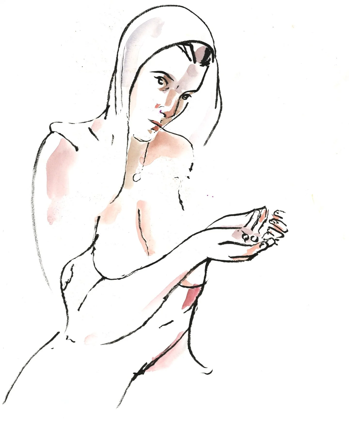 @ludmilamedinaartola posing for @exquisite.corpse.collective2 Pearls theme.