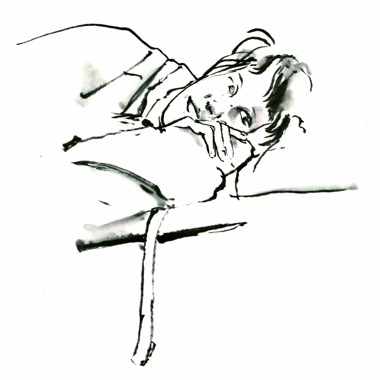 Had a fun time drawing the always excellent @la_reference_p outdoors in the sun