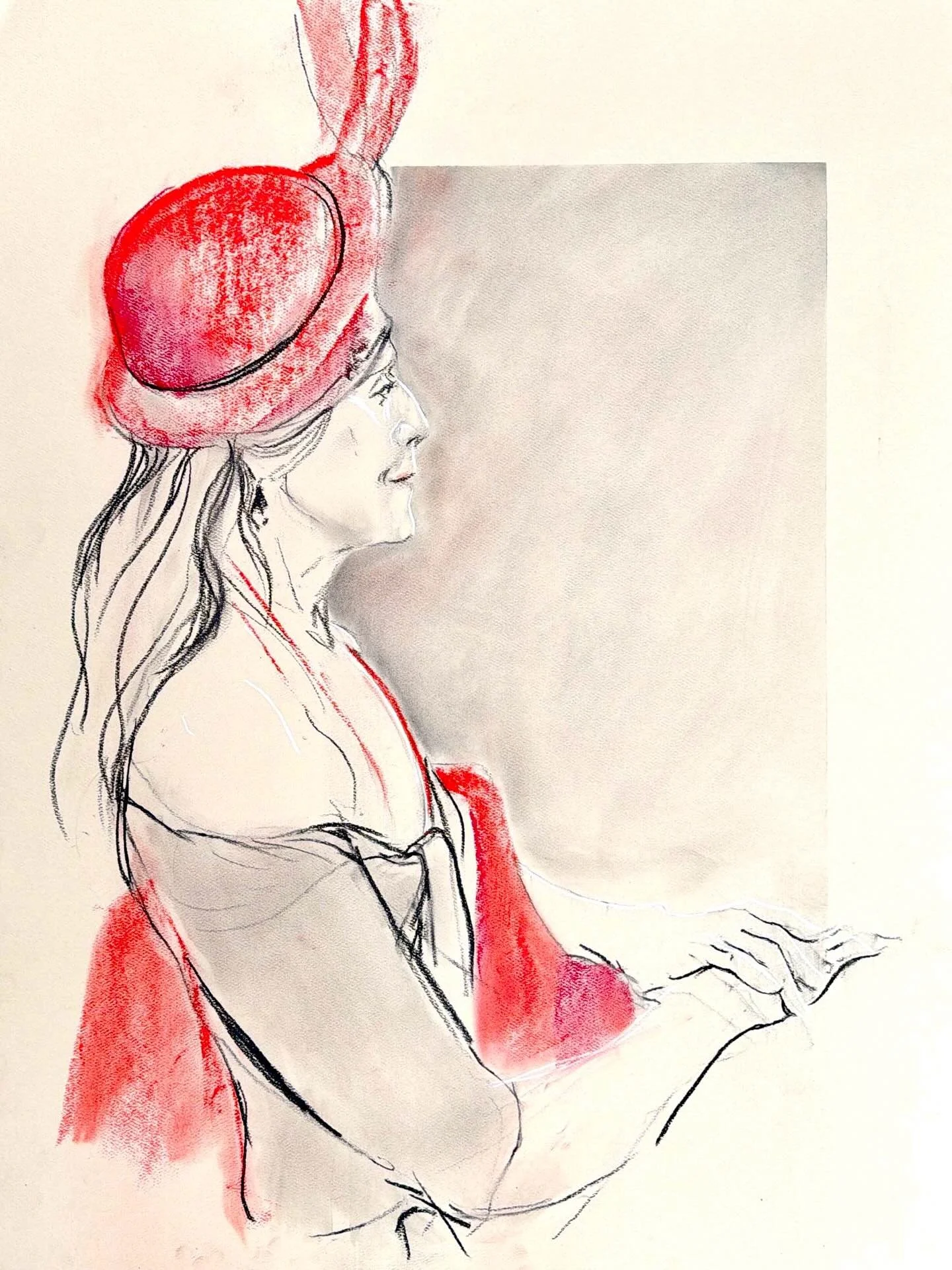 Annie Jefferson in @johnwhorne3699&rsquo;s portrait class at @spruillarts