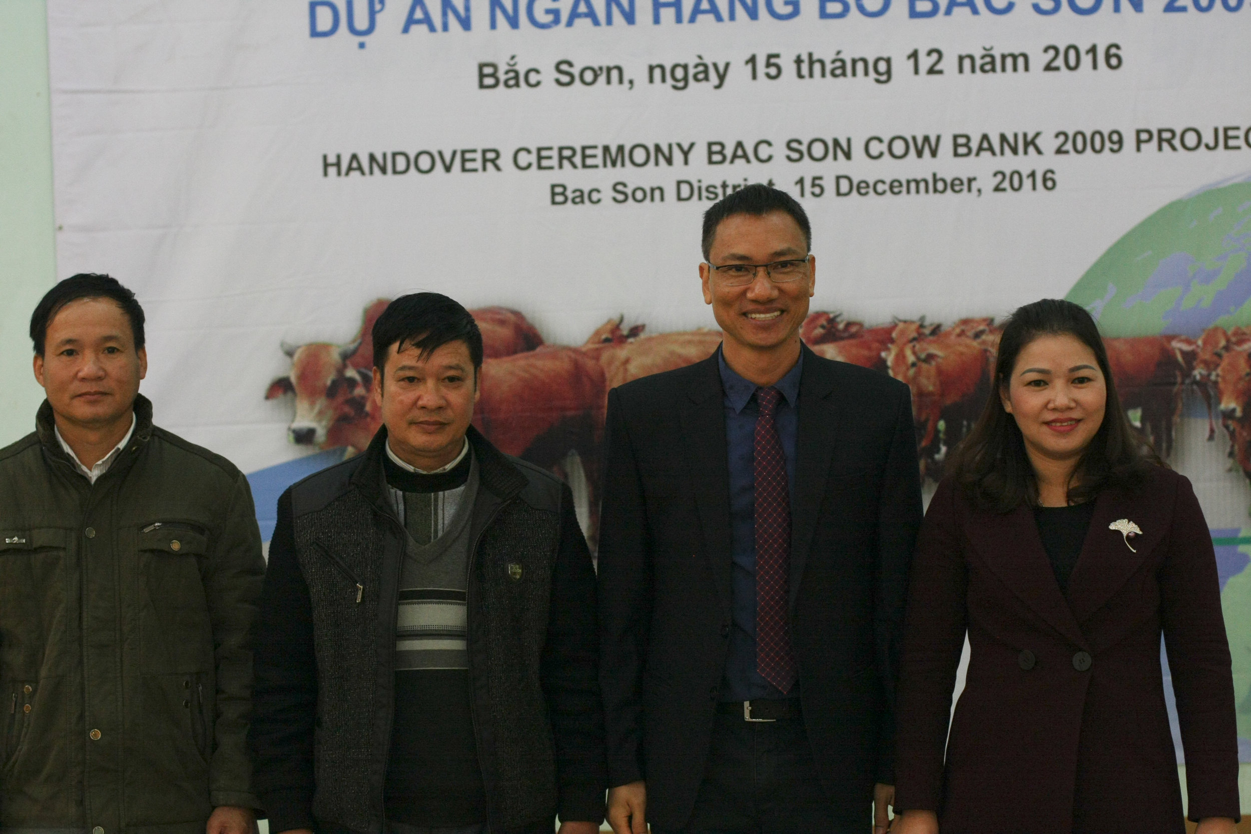 With the district and project commune leaders