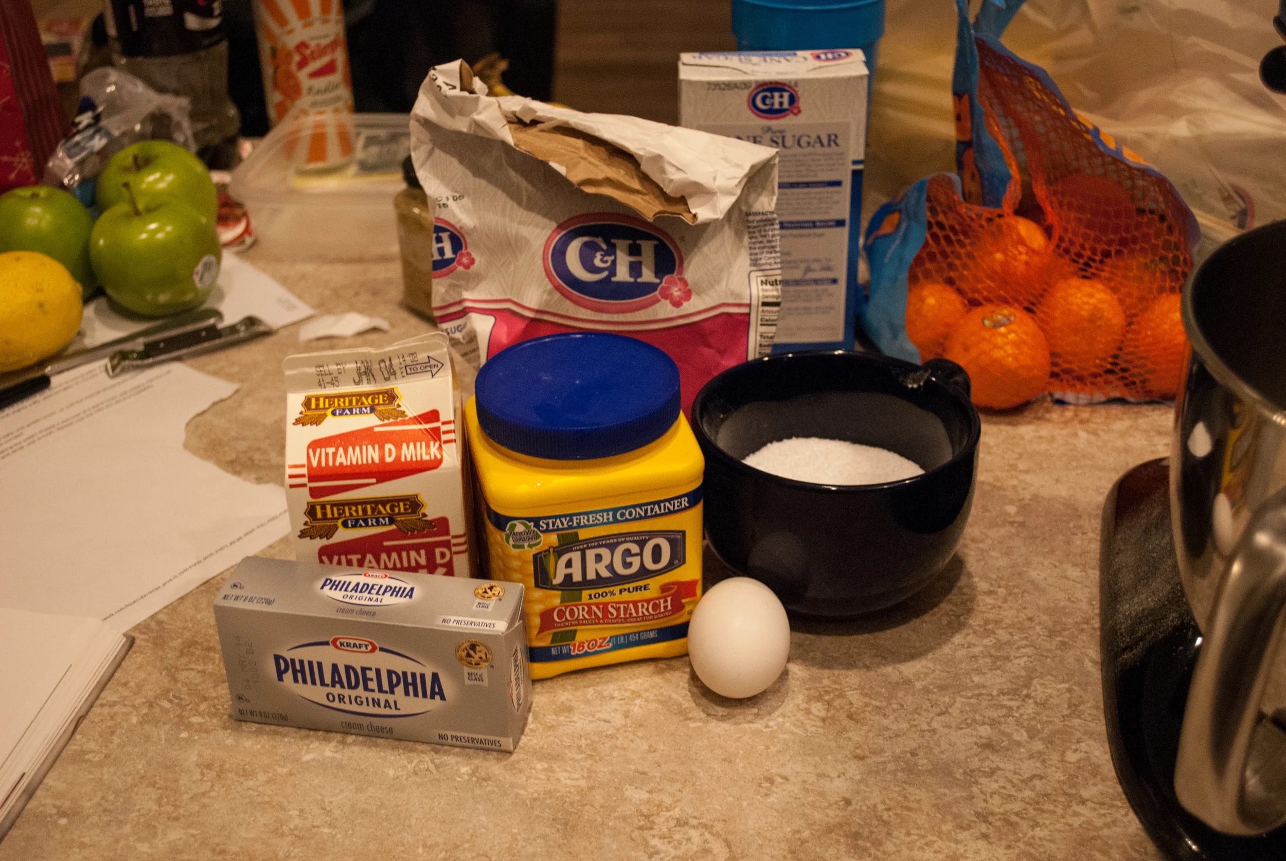 Liquid cheesecake ingredients
