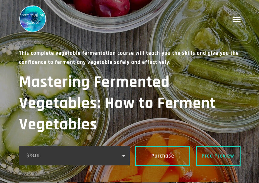 Mastering Fermented Vegetables Class