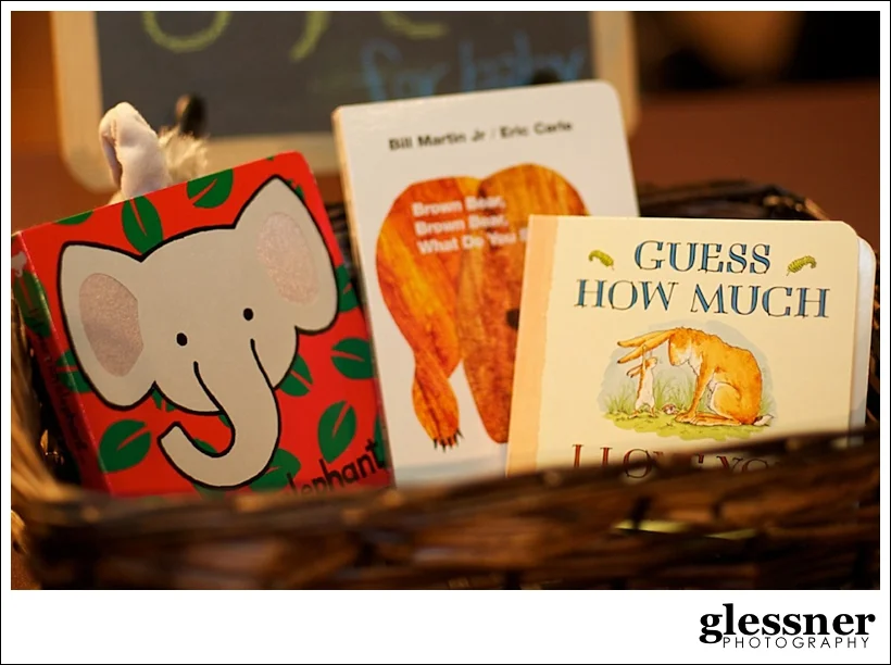baby book instead of gifts at a jungle inspired baby shower at The Loft at Union Square in High Point, NC by Glessner Photography