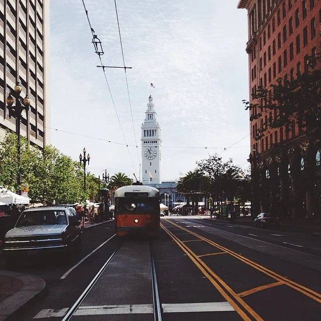 Ferry Building and Cable Car. Via Instagram .