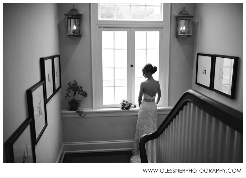 Aksana Vasilyeva's bridal portrait session at Spring House Restaurant in downtown Winston-Salem, NC. Photo by NC wedding photographers Glessner Photography.