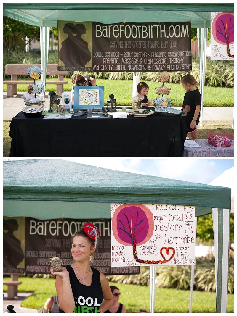 How amazing is Mary Catherine's placenta hat?! Hand crafted by Tawny -- get in line, folks! 