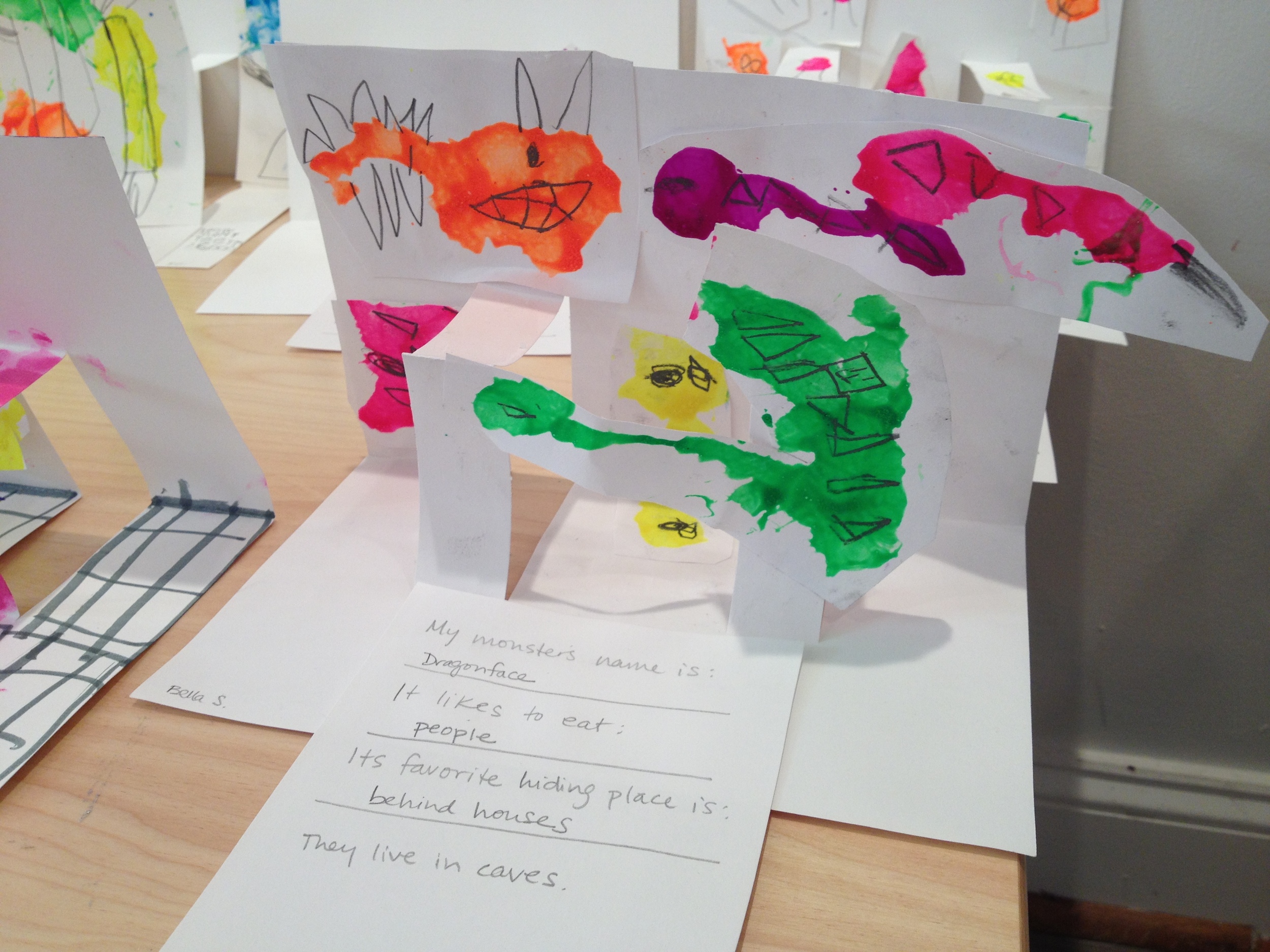 Monster pop-ups with their own narrative. 