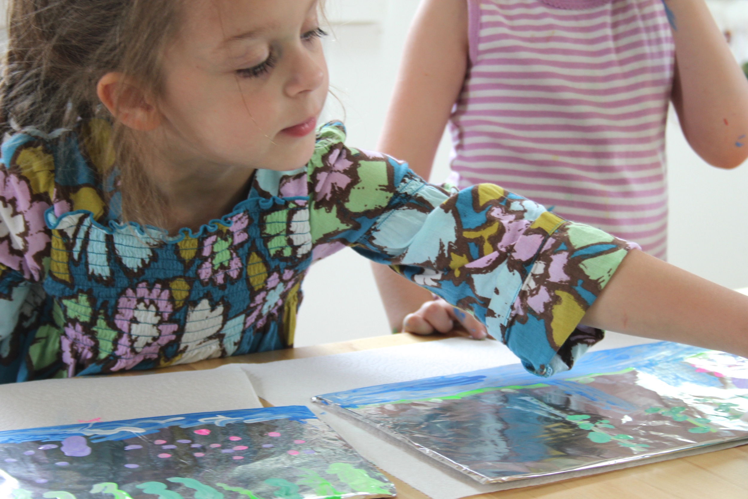 Lily painting lilies!