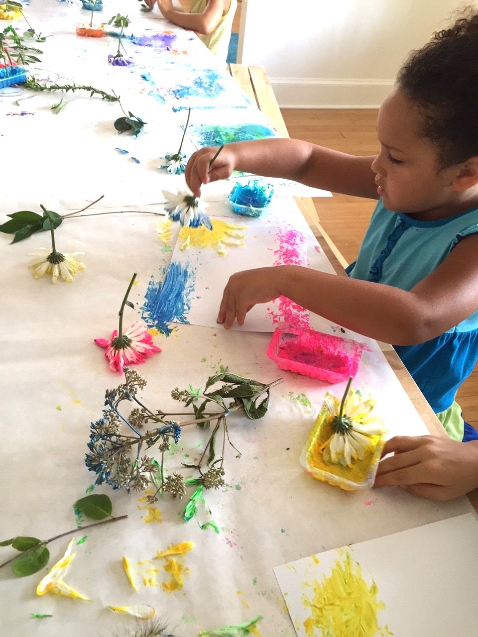 Painting with flowers.