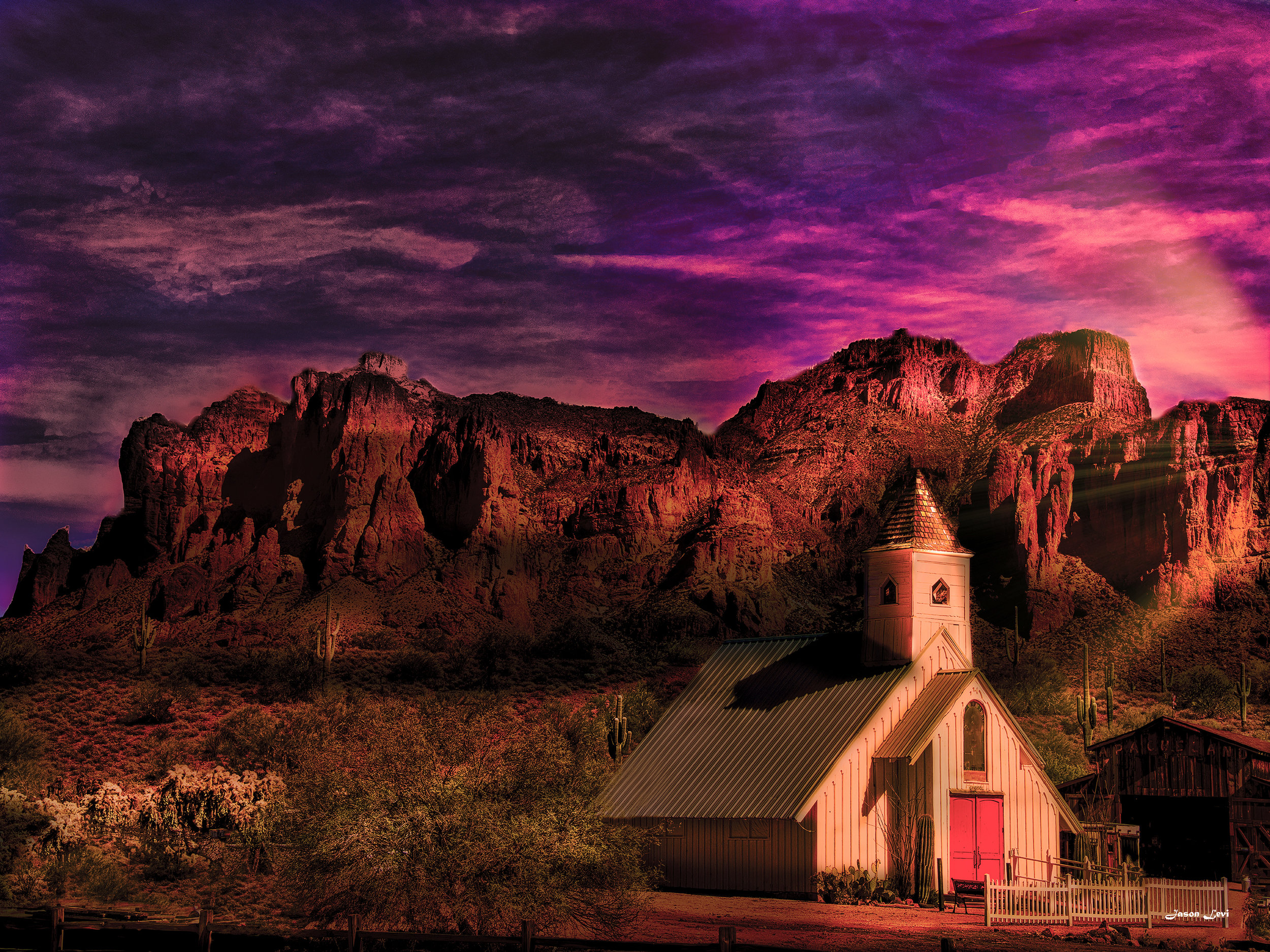 Dawn at the Superstition Mountains