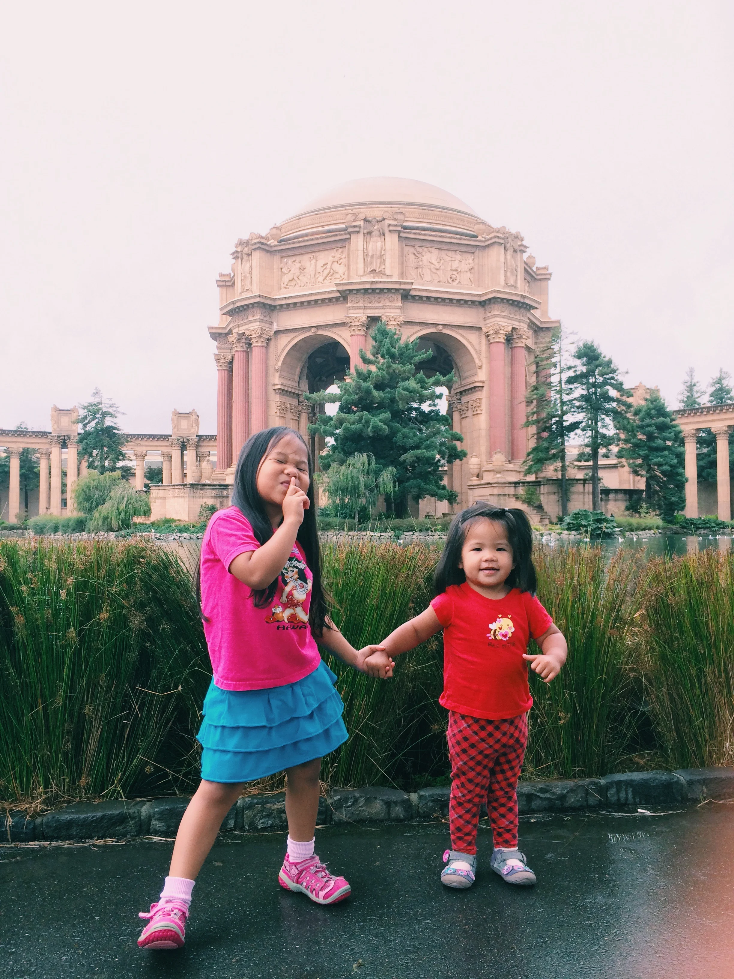 At the Palace of Fine Arts